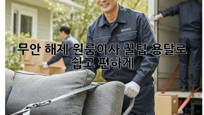 무안 해제 원룸이사 꿀팁🍯 용달로 쉽고 편하게!